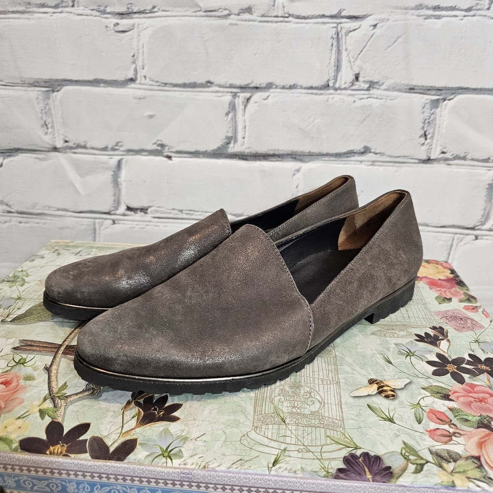 Paul Green Metallic Suede Loafers